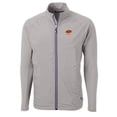 thumbnail image 2 of Men's Cutter & Buck  Gray Oklahoma State Cowboys Adapt Eco Knit Hybrid Recycled Full-Zip Jacket, 2 of 3