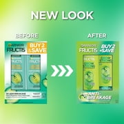 (3 pack) Garnier Fructis Grow Strong Shampoo & Conditioner For Stronger, Healthier, Shinier Hair, 1 kit