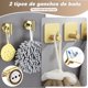 thumbnail image 5 of Juego de Accesorios Baño Dorado - 7Pcs Acero Inoxidable Accesorios para Baño - Toalleros y Anillo de Toallas, Portarrollos para Papel, 2 Gancho Adhesivo(Oro), 5 of 7