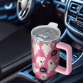thumbnail image 6 of Playful Halloween Ghosts Pattern Tumbler with Handle and Lid,40oz Double Wall Vacuum Insulated Tumbler,Cups Gift for Women and Men, 6 of 7