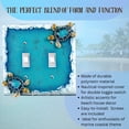 thumbnail image 2 of Nautical Double Toggle Switch Plate (2 Gang) with Sea Turtle & Ocean Waves Design, Decorative Wall Plates for Coastal Theme Home, 2 of 8