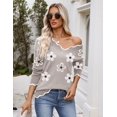 thumbnail image 5 of Zeagoo Women's Fall Sweater Casual Long Sleeve Lightweight Ribbed Knit Pullover Sweaters Dressy Casual Tops, 5 of 6