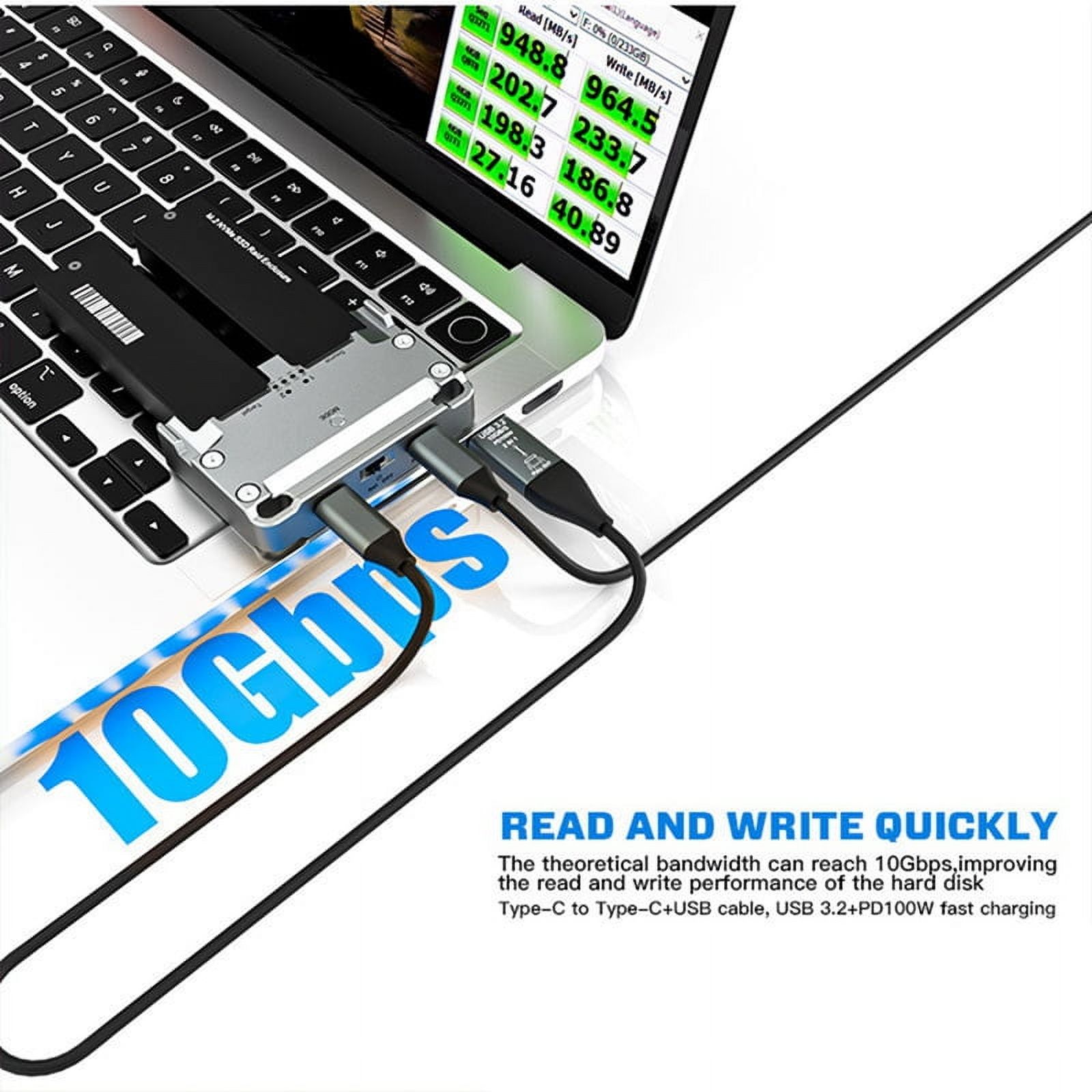 M.2 NVME SSD Enclosure Dual Drive Bay for M2 Nvme 2230 2242 2260 2280 Type-C USB 3.2 Gen2 20Gbps External Hard Case