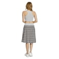 thumbnail image 5 of Women's Abstract Paintbrush Style Lines A-line Printed Skirt Casual Wear, M, Black Off White, by Ambesonne, 5 of 6