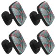 thumbnail image 2 of 4 Pcs Square Cabinet Handle Cupboard Knob Drawer Pulls Handle Floral Flower Drawer Knobs with Screws Furniture Decoration, 2 of 7