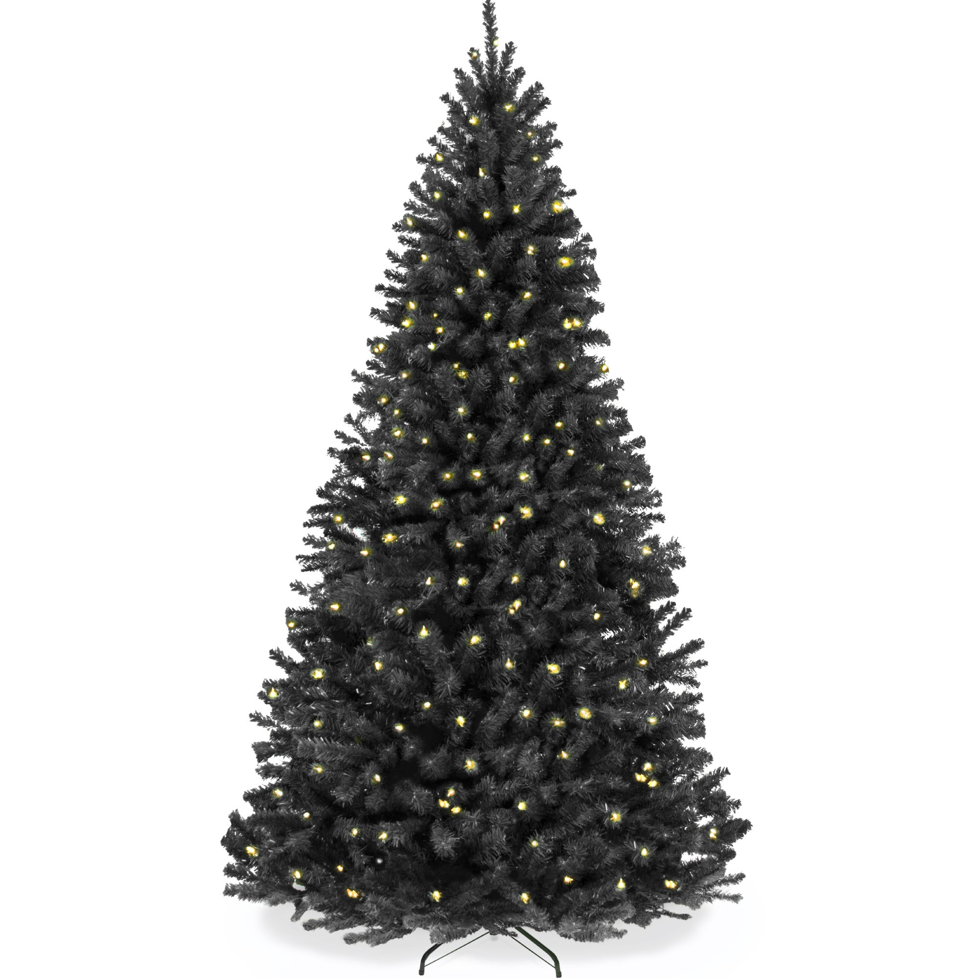 Best Choice Products Artificial Christmas Tree, 6ft Premium Pre-Lit Spruce Design, Dense Branches Black Spruce