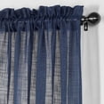 thumbnail image 2 of Diamond Home Navy Blue Linen Wave Semi-Sheer Privacy Curtains, 52" x 63" (2 Panels), 2 of 3