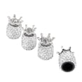 thumbnail image 1 of 4 tapones de válvula de aire con diamantes de imitación para neumáticos/ruedas de coches, SUV y camiones, a prueba de fugas. Blanco, 1 of 6