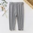 thumbnail image 4 of GYRATEDREAM Girls' Capri Leggings 3/4 Pants Basic School Sports Dance Kids Cropped Capri Summer Yoga Running Dance Tights for 7-8Y Gray, 4 of 8