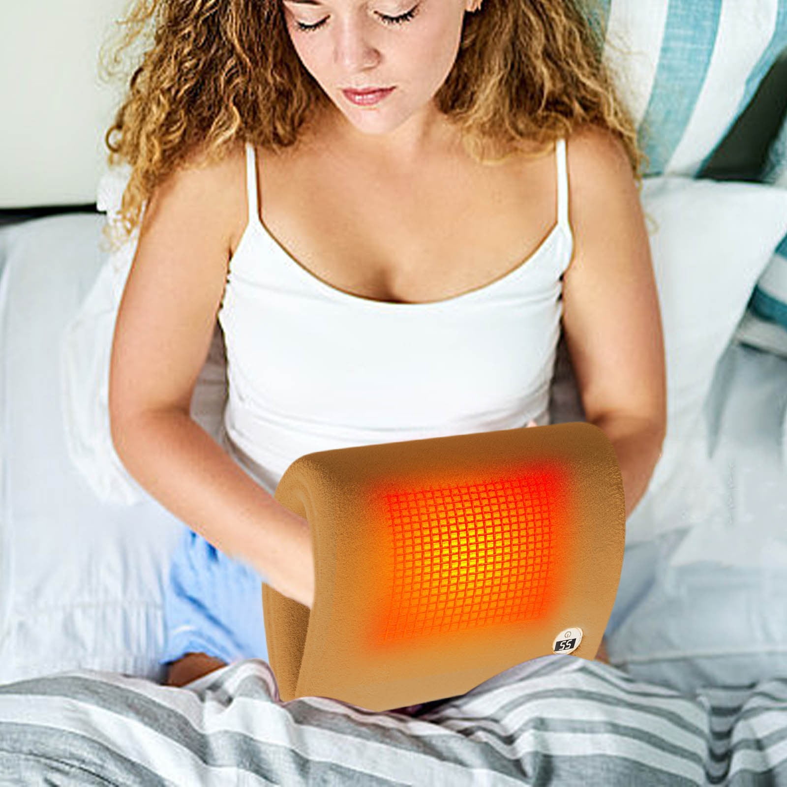 HongHeng USB Hand Warmers Rechargeable, Display Temperature, Lightweight, Reusable, Suitable for Both Men and Women