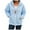 A Light Blue, variant on HAPIMO Women's Cardigan Hoodies Loose Long Sleeve Zip Up Hooded Sweatshirts Casual Solid Pocket Workout Sweatshirts Fall Winter Trendy Clothes Light Blue S