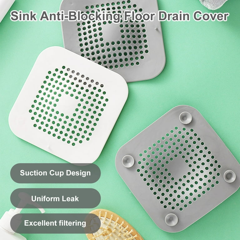 1/2/4pcs Sink Anti-Clog Filter With Suction Cup, Silicone Floor