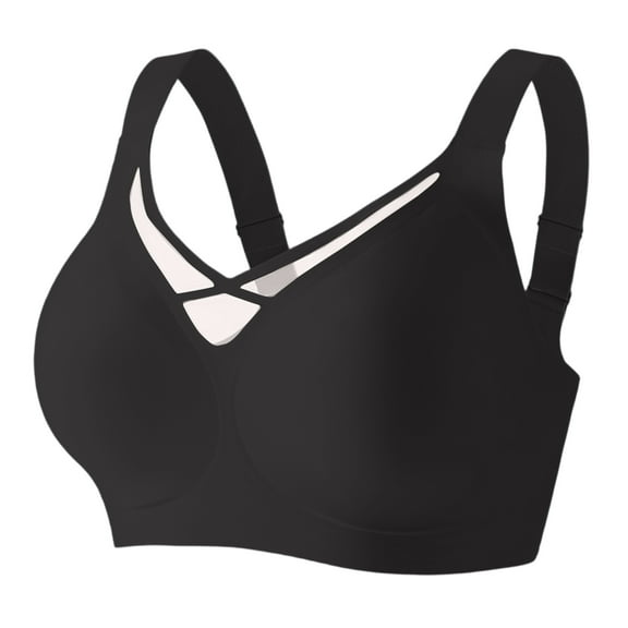 WTOBBY Women's Large Size Mesh Underwire Bra with Side Support for Full Coverage, Minimizer Effect to Reduce Bust Appearance, Breathable Fabric for All-Day Comfort,Black 34