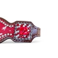 thumbnail image 4 of MOUSM Western Leather Headstall & Breast Collar Set Silver Rhinestone, 4 of 13