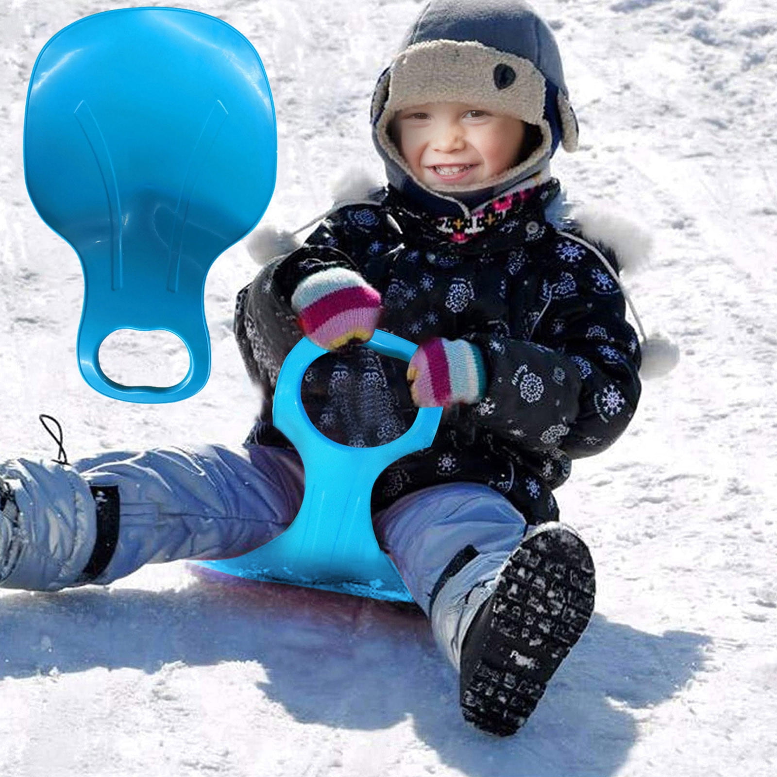Downhill Kids Snow Sled Board Winter OUTDOOR Toboggan Children Sledge w/ BRAKES 