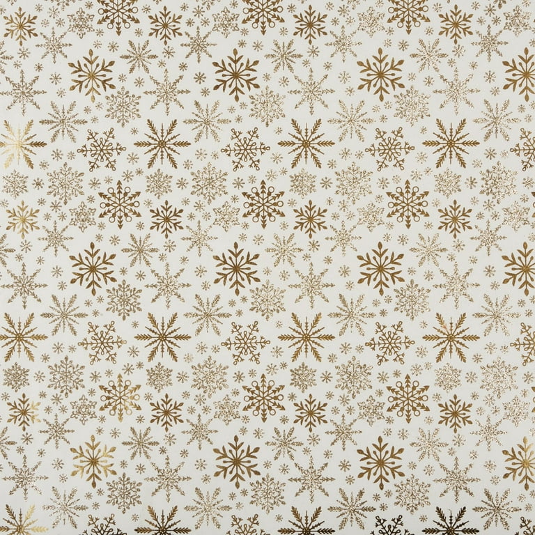 Elegant Christmas gold & white pattern Wrapping Paper Sheets, Zazzle