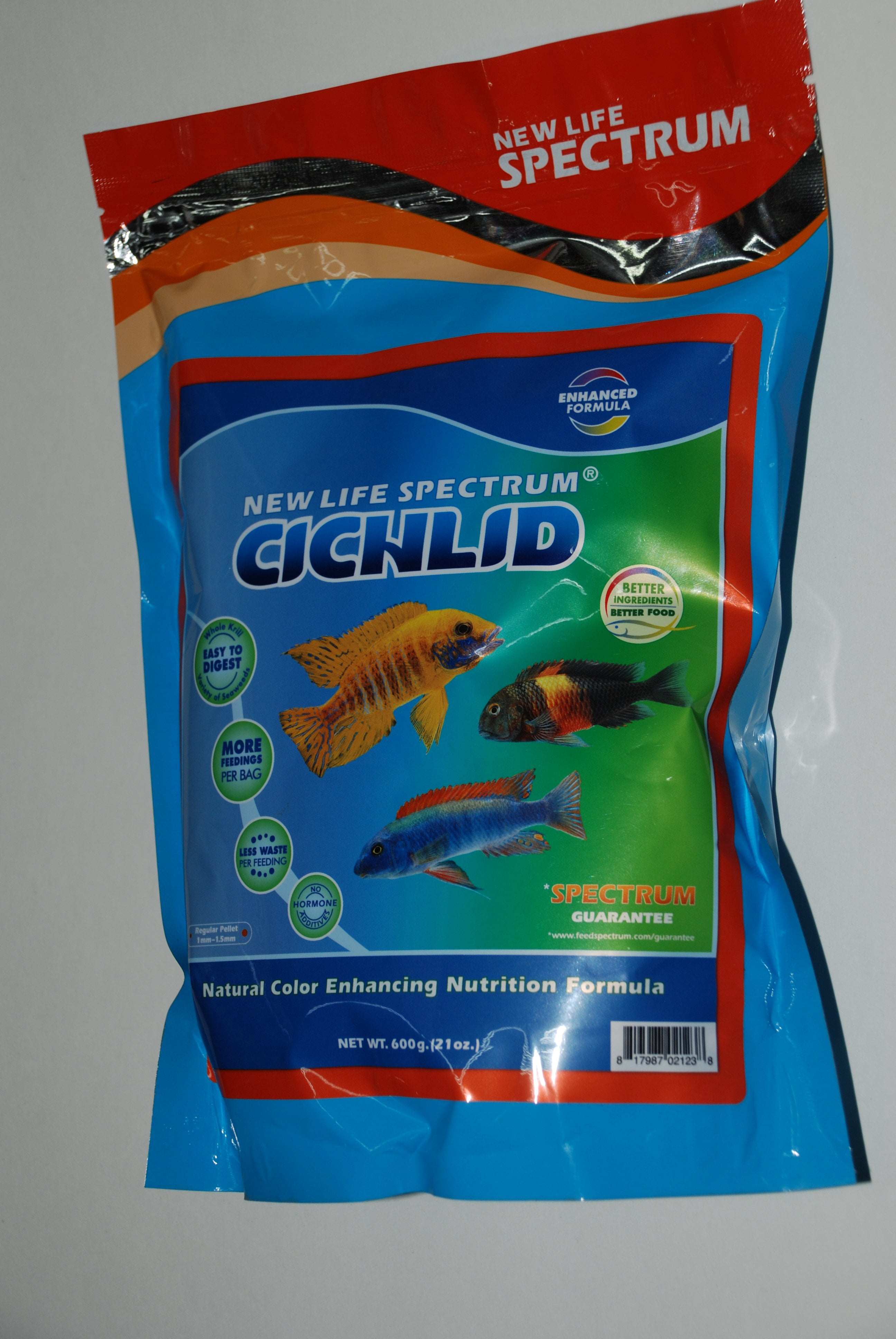 New Life Spectrum Naturox Cichlid Formula for Freshwater Fish Bag 2200g
