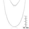 thumbnail image 2 of Italian 925 Sterling Silver 1.3mm Franco Chain Necklace (16-30 Inch) 16 Inch Chain Necklace for Women and Men, 2 of 2