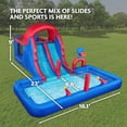 thumbnail image 2 of Sunny & Fun Inflatable Water Slide, Nylon Blow up Pool & Bounce House for Child - Blue, 2 of 8