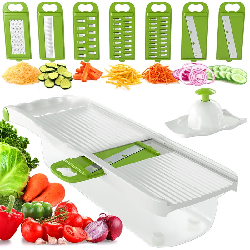 Adjustable Vegetable Fruit Cutter Mandoline Slicer With 4 Interchangeable Blades 