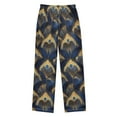 thumbnail image 2 of FORMRS Kids Pajama Pants with Pockets Size 13-14Y Boys Lounge Sleep Bottoms, Blue Peacock Feathers Pattern, 2 of 8