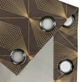 thumbnail image 4 of Ambesonne Art Deco Grommet Curtain, Minimalist Square Print, 50"x63", Apricot and Chocolate, 4 of 5