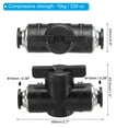 thumbnail image 2 of Uxcell 3/8" Pneumatic Ball Valve, Push to Connect Fittings Quick Connect Tube Fittings Air Flow Control, 1 Pcs, 2 of 6