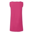 thumbnail image 5 of Summer Women's Boho Floral Sleeveless Long Dress Loose Fit Chiffon Beach Dress with Tiered Skirt and Cross Front Design for Tropical Vacations,Hot Pink XL, 5 of 5