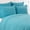 Blue, variant on 26" x 26" Basketweave Azul Solid Blue Cotton Euro Sham Set - Machine Washable