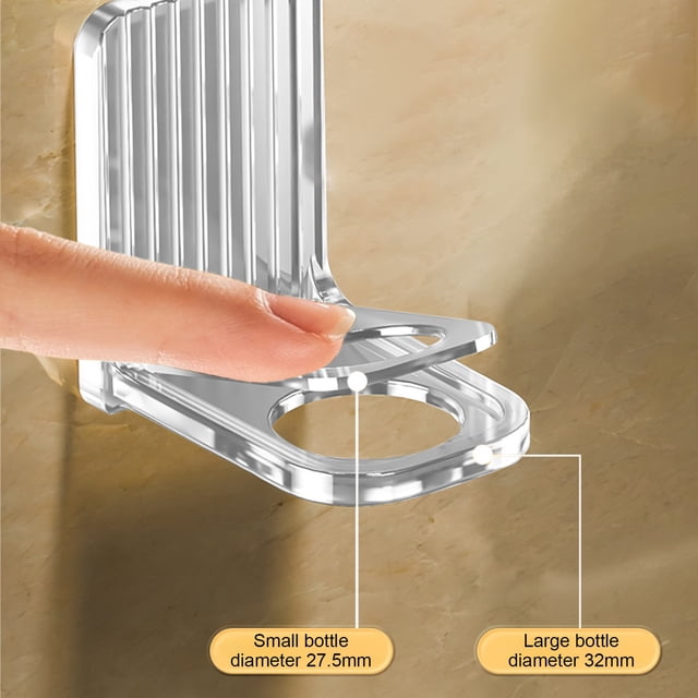 COM1950s Bathroom Wall Shelf, Bathroom Shower Organizer, Transparent Non Perforated Shower Gel Rack Wall Mounted Bathroom Shampoo and Bathroom Non Marking Sticker Shelf, Small Wall Shelf