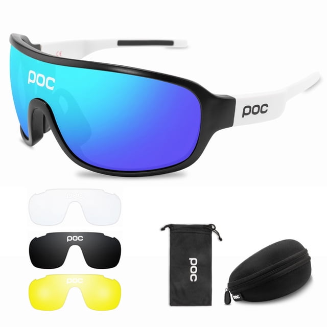 Juego de 4 lentes de montura completa para montar en bicicleta, gafas para deportes al aire libre, ciclismo, uso versátil