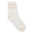 thumbnail image 3 of Joyspun Women's Double Layer Crew Lounge Socks, 3-Pack, Fits Shoe Sizes 4-10, 3 of 5