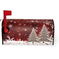 thumbnail image 2 of Christmas Mailbox Covers Xmas Tree Snowflake Magnetic Letter Post Box Cover Standard Size 25.5 x 21 Inch Garden Yard Home Decorative, 2 of 6