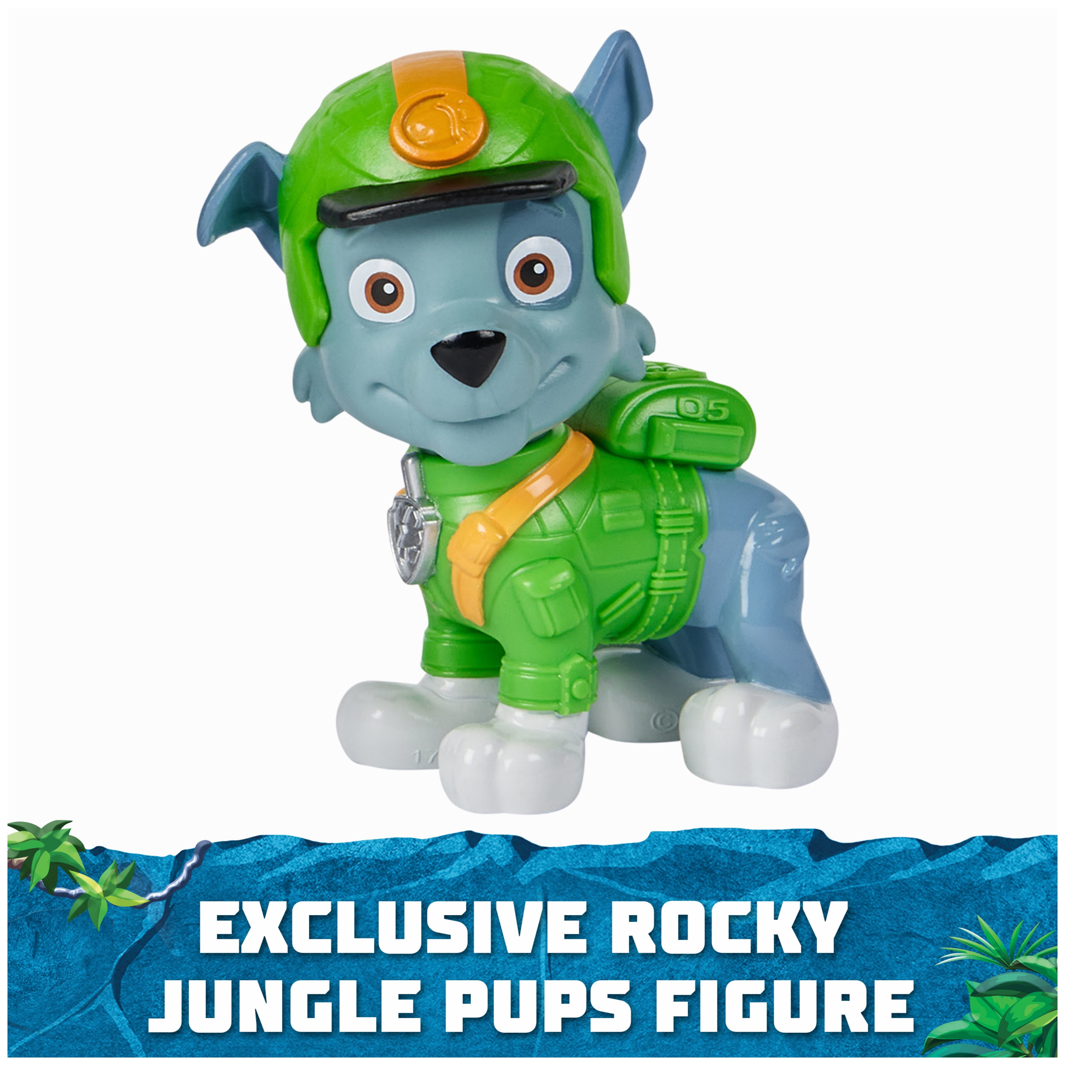 PAW Patrol Jungle Pups, Rocky Turtle Vehicle with Figure, Toys for Kids Ages 3 and Up
