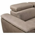 thumbnail image 6 of 128" Sofa U Shaped Sectional Couch with Ottomans Reversible Modular Sofa 7 Seater Couch with Storage Seat for Living Room with Adjustable Headrest, Brown, 6 of 7
