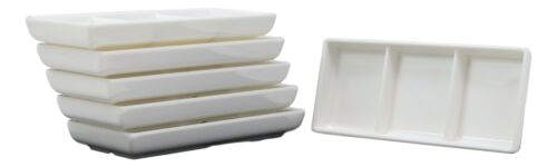 Set of 3 Melamine Dip  Condiment Bowls with Tray