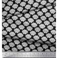 thumbnail image 3 of Soimoi Black Cotton Cambric Fabric Floral Damask Print Sewing Fabric Yard 42 Inch Wide, 3 of 3