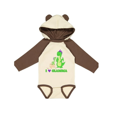 

Inktastic I Love Glamma Gift Baby Boy or Baby Girl Long Sleeve Bodysuit