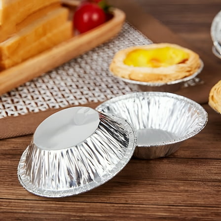 ACDANC 100* Disposable Aluminum Foil Tart Pan Mini Pot Pie Tin Pan Mold Bake