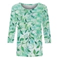 thumbnail image 5 of VBVC Women's 3/4 Sleeve Vintage Floral Tops,Ladies Lightweight Pullover,Workout T-Shirts for Women,Multicolor,Size L, 5 of 6