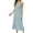 Blue, variant on Women's Summer Soft Sleep Gown Vintage Nightgown Long Night Dress V Neck Spring Ruffle Casual Comfy Backless Blue Medium
