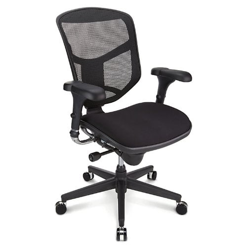 Black WorkPro 9000 Series Quantum Stool Mid-Back Chair 