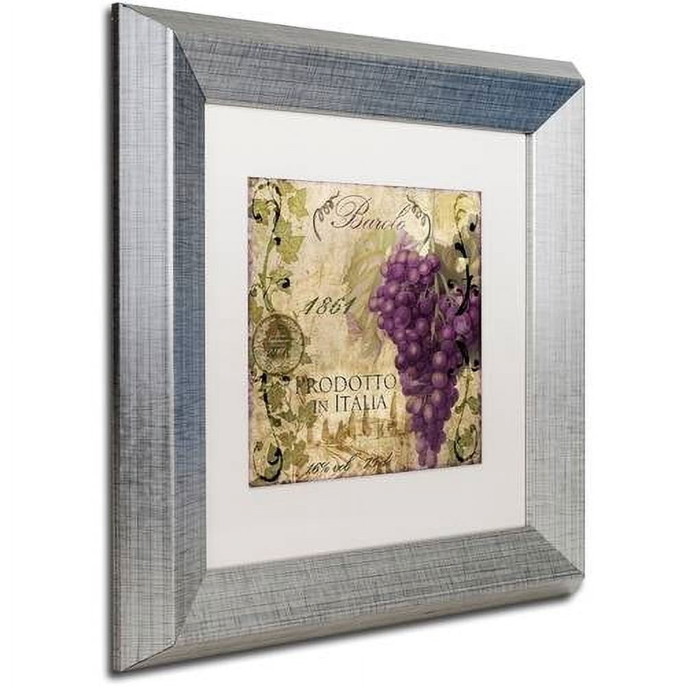 Trademark Fine Art "Vino Italiano II" Canvas Art by Color Bakery White Matte, Silver Frame