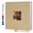 thumbnail image 1 of Album de fotos autoadhesivo Vienrose A VR jtb ZNKC Khaki L 01 de lino con 40 paginas para scrapbooking, 1 of 5