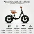 thumbnail image 7 of JOYSTAR 10"/12" Kids Balance Bike for Girls & Boys, Ages 18 Months to 5 Years, Toddler Balance Bike with Footrest & Adjustable Seat Height, First Birthday for Child (Black Blue Green Pink), 7 of 7