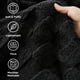 thumbnail image 4 of Manta de cama negra supersuave y acogedora de 130 x 180 cm, 4 of 8