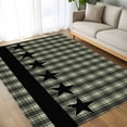 thumbnail image 4 of 5x8 Area Rugs, Sage Green Black Plaid Non-Skid Rubber Backing Large Rectangle Rugs - Living Room Bedroom Home Office, Vintage Star Buffalo Check Rustic Indoor Floor Mat Carpets Washable Rug, 4 of 9