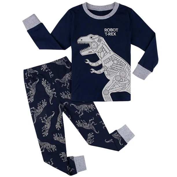 Pijamas para niños, Conjunto de pijama de Halloween para niños, ropa de dormir de dinosaurio para niños pequeños, Pijamas de unicornio para niñas, Pijamas de invierno de Navidad