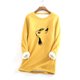 thumbnail image 1 of Puntoco Sudadera con estampado de forro polar grueso para mujer Ropa interior cálida Liquidación Puntoco Puntoco-7308, 1 of 3
