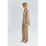 Piped Shirt Trousers Set